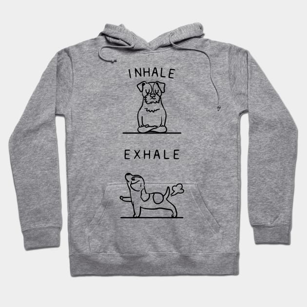 Inhale Exhale Jack Russell Terrier Hoodie by huebucket